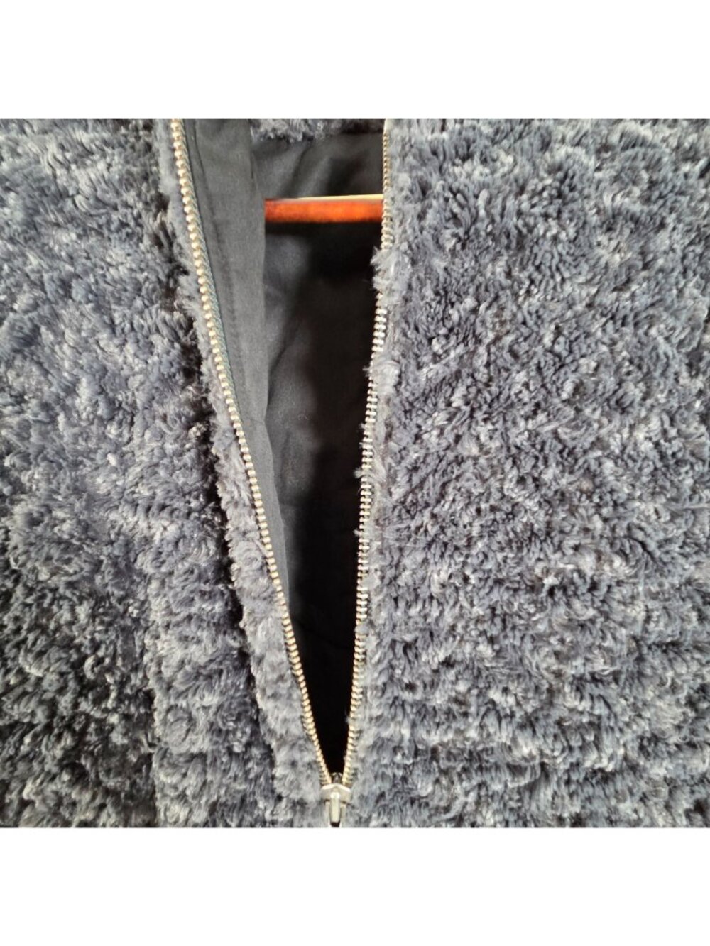 Isabel Marant Etoile Dark Grey Faux Fur Easy Abriil Coat Zippered Size XS - Picture 5 of 10
